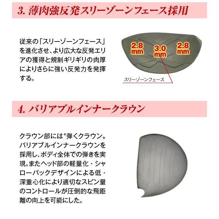 新品 レフティ 左用 WORKS GOLF マキシマックスドライバー 三菱