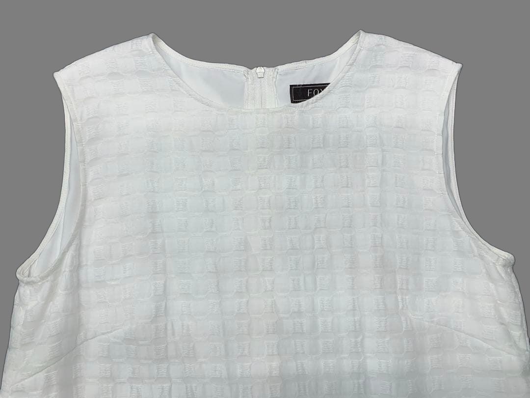 FOXEY/フォクシー 38170 リネン混 ノースリーブ ワンピース38 - メルカリ