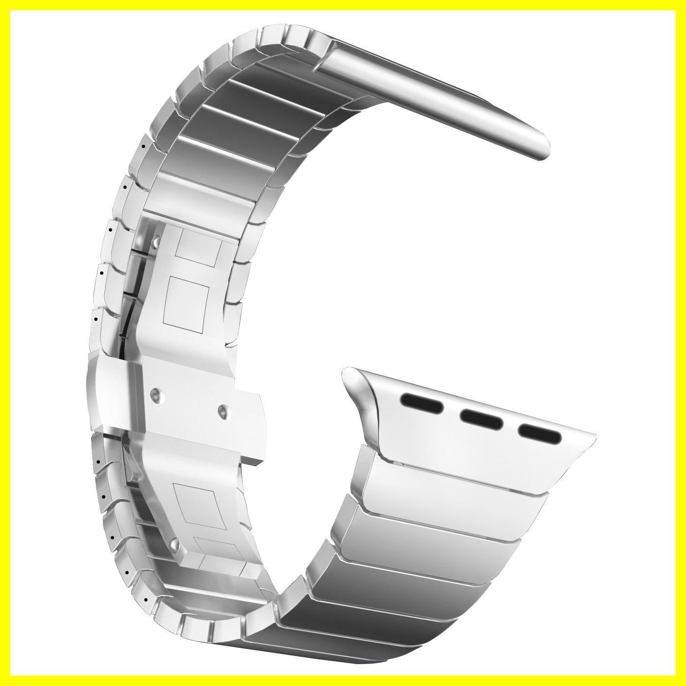 【在庫処分】Series 10/9/Ultra Watch 2/SE/8/7[2024] MaKTechステンレススチール金属のリンクブレスレットバンドに対応しますと互換性があるApple (46mm/45mm/44/49mmシルバー)