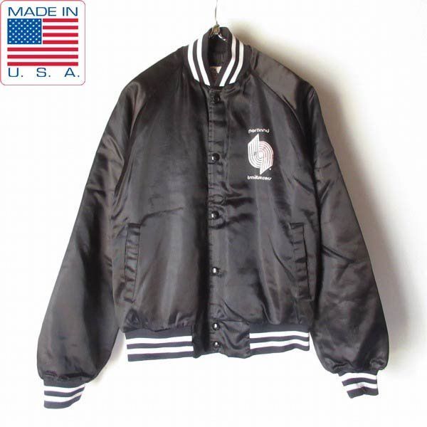 NBA トレイルブレイザーズ ジャケット サテン ヴィンテージロゴ ライト