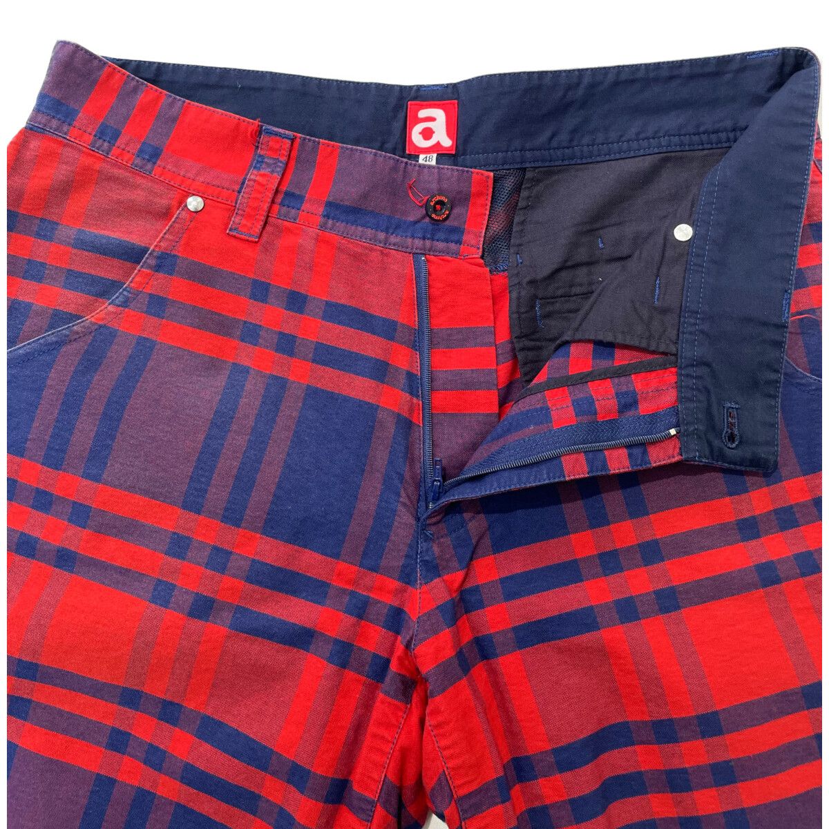 中古 メンズ アルチビオ archivio ハーフパンツ 48(L) 赤×紺 レッド