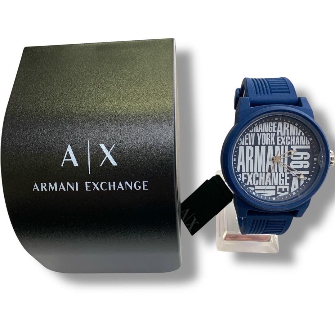 美品・電池交換済】 ARMANI EXCHANGE AX1444 ブルー 箱付 - メルカリ