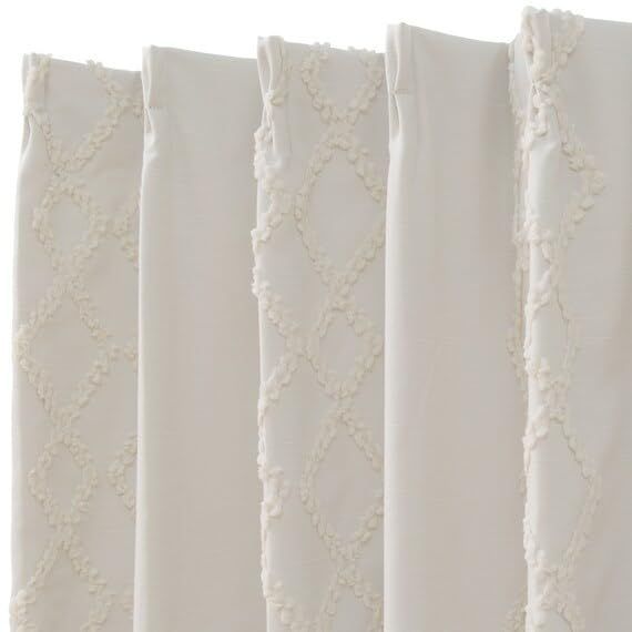 Size:幅100×丈135cm×2枚_Color:アイボリー ニトリ 裏地付き 遮光2級 遮熱カーテン ヨナ 100X135cm 2枚入り NITORI 7324687