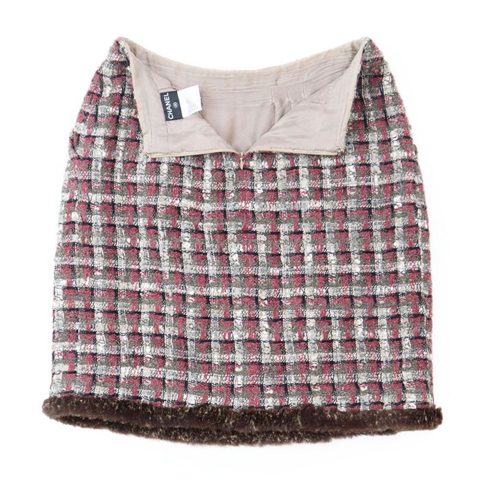 美品】CHANEL シャネル スカート ツイード 05A P26782 CC モノグラム  