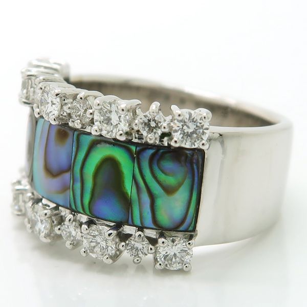 田崎真珠　ホワイトゴールド ダイヤモンド リング7号 新品未使用 TASAKI アバロン シェル ダイヤモンド リング K18WG 0.61ct