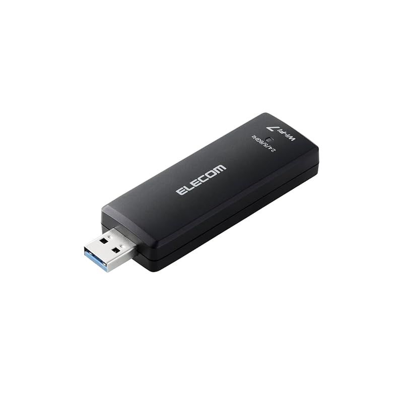 エレコム Wi-Fi7 無線LANアダプタ 2880 2880 688Mbps USB3.0対応 WDC-BE28TU3-B