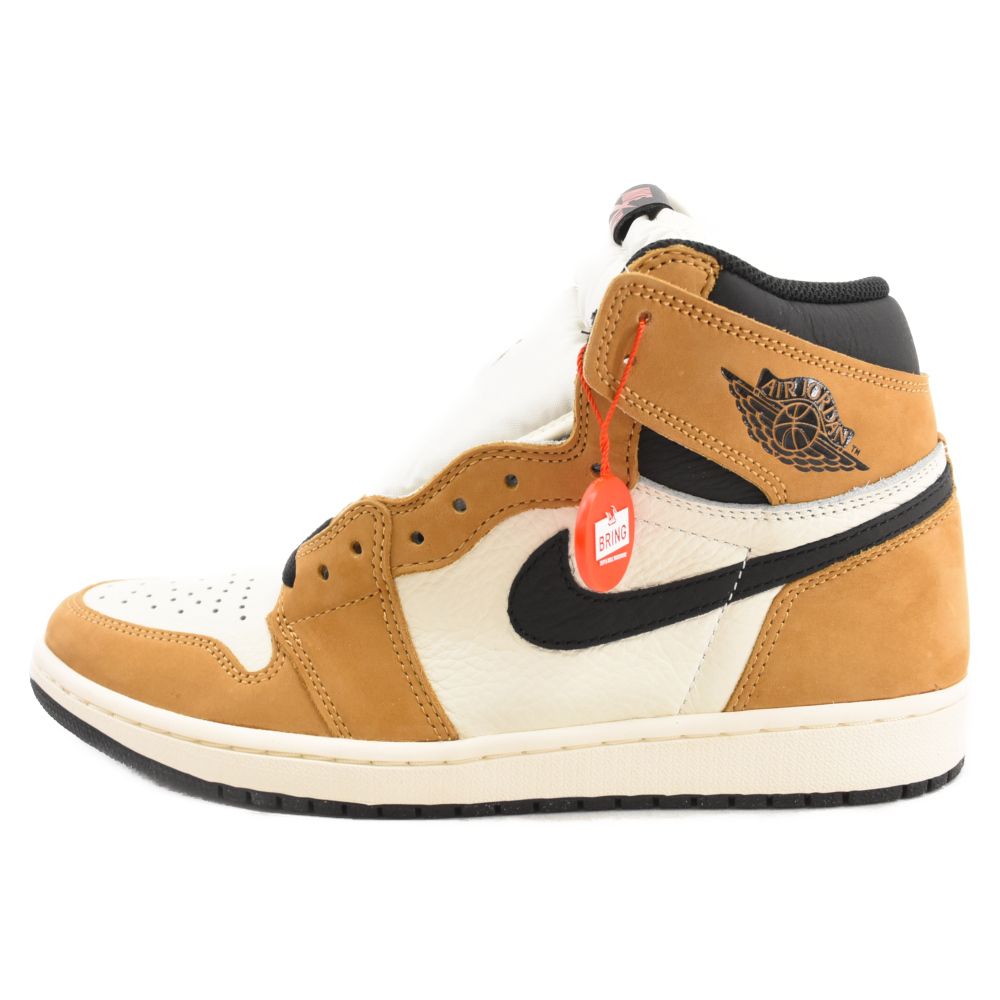 NIKE (ナイキ) AIR JORDAN 1 RETRO ROOKIE OF THE YEAR エアジョーダン1 ルーキーオブザイヤー  ハイカットスニーカー ホワイト/ブラウン US10/28cm 555088-700 - メルカリ