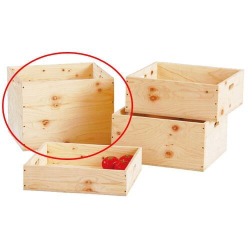 ヒノキ持ち手付き木箱 H30cm 61-117-3-4 店舗什器 ディスプレー マネキン 装飾品 販促用品 ハンガー ラッピング