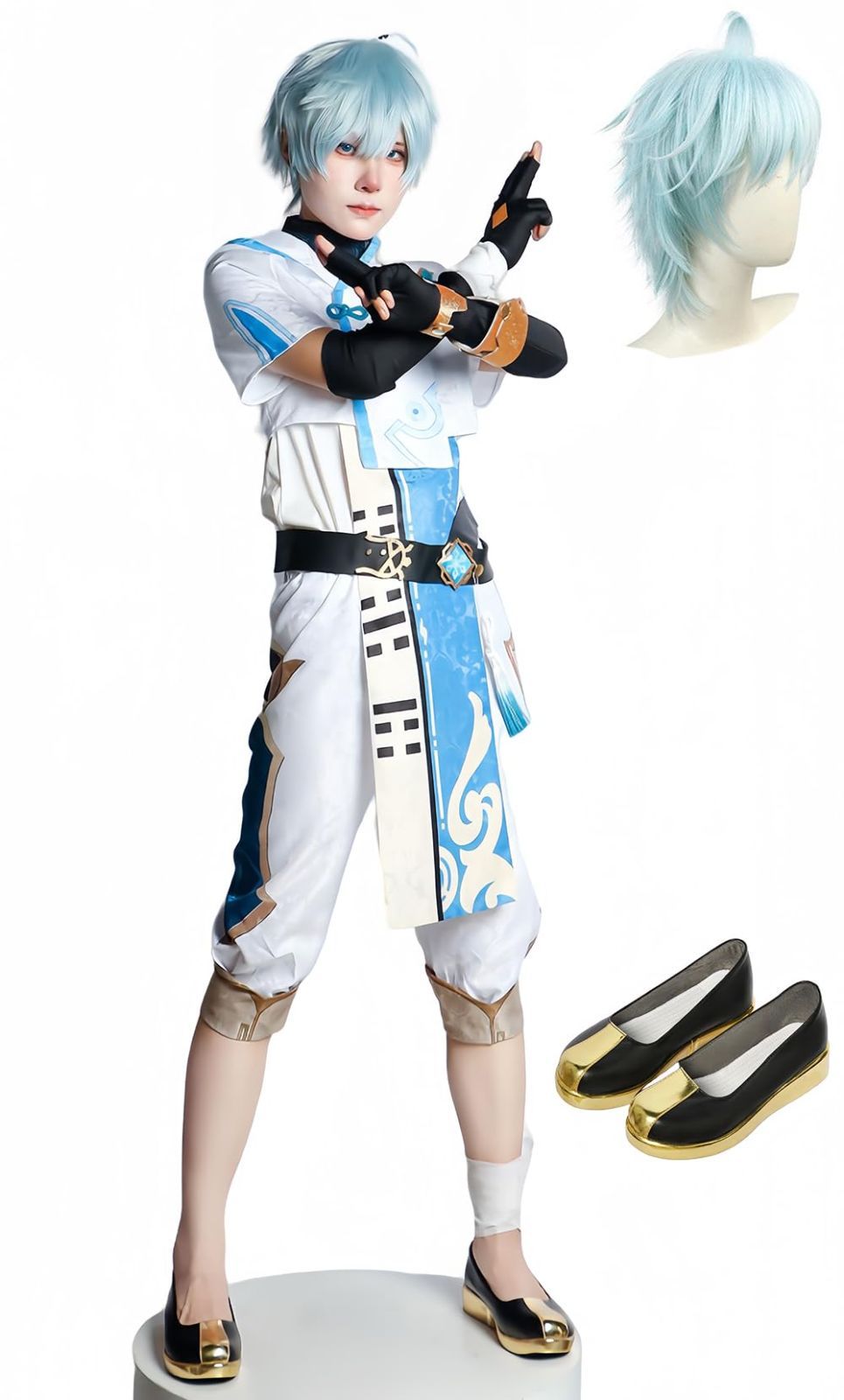 五次元 高品質 原神 Genshin Impact コスチューム アクセサリー付き ウイッグ-靴付き コスプレ衣装 演出服 舞台装 クリスマス 学園祭 プレゼン BJ0925ML04