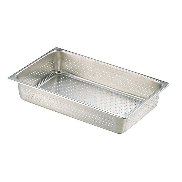 18-8 穴明ホテルパン 1/1 100mm 2114P 95114