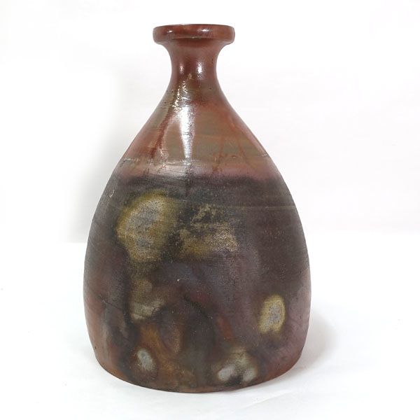 備前焼 石田安弘 花器 備前焼 石田安弘 備前焼舟徳利 花器