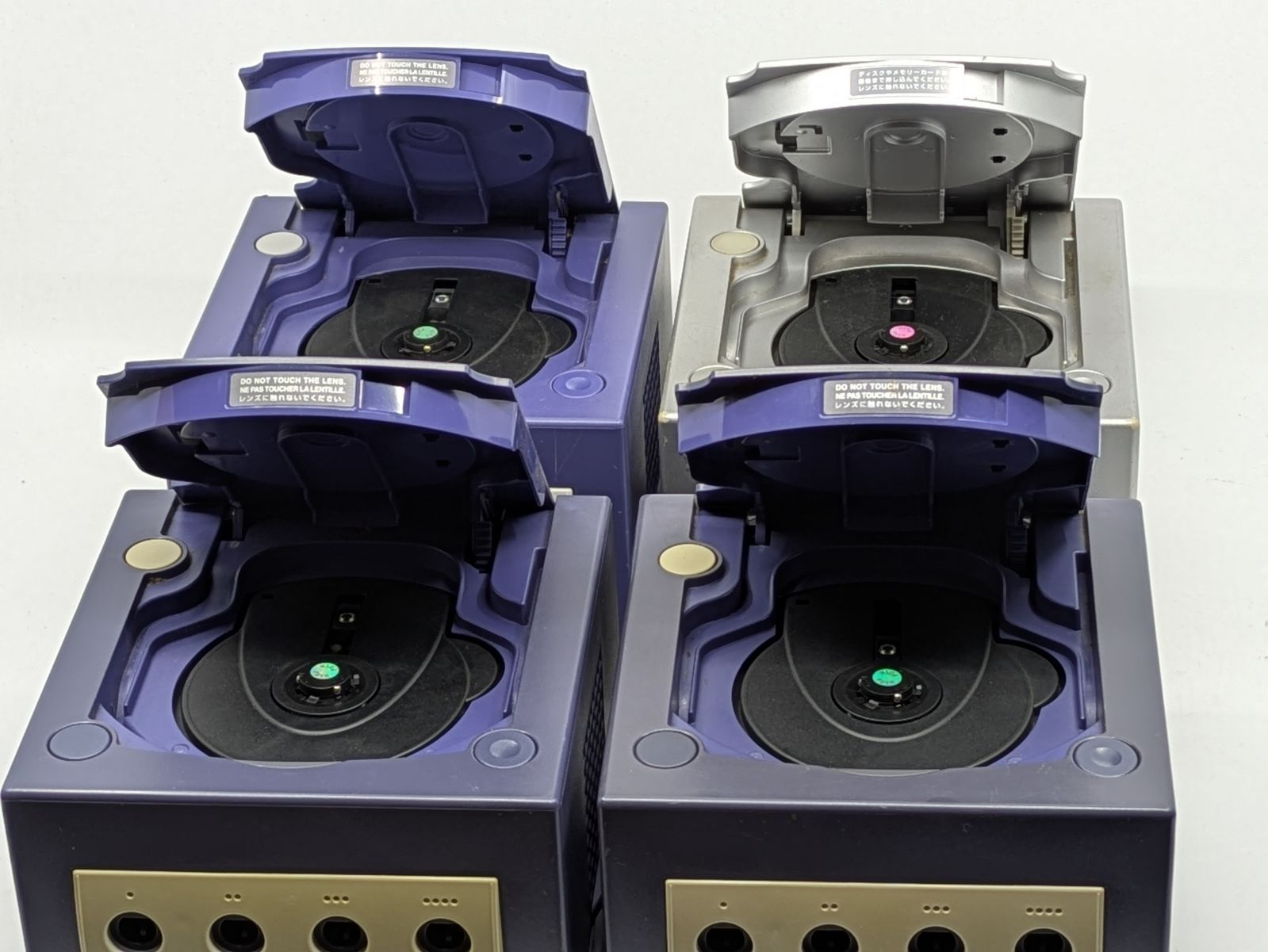 動作 済 Nintendo ゲームキューブ 本体 DOL-001 バイオレット ブラック シルバー 4個セット 任天堂 ニンテンドー GAMECUBE