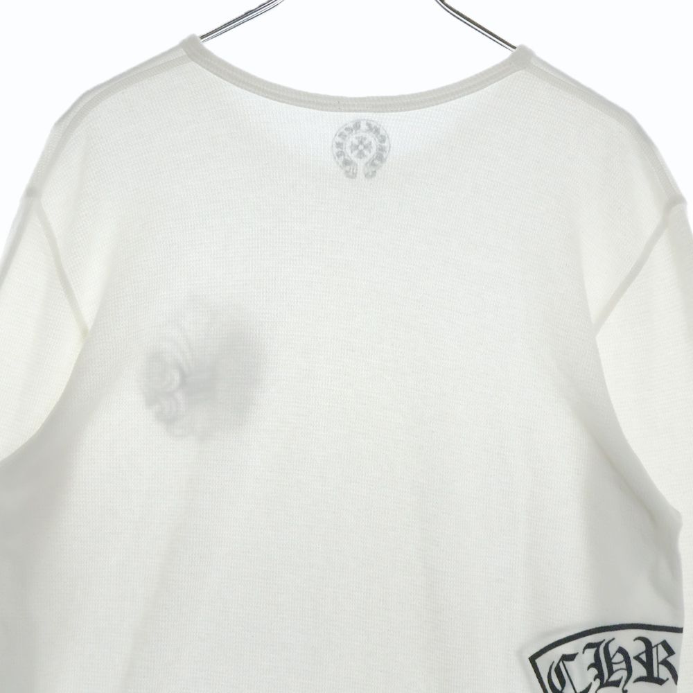 Chrome Hearts ロングスリーブカットソー ホワイト CHROME HEARTS (クロムハーツ) T BAR BSフレアプリント サーマル