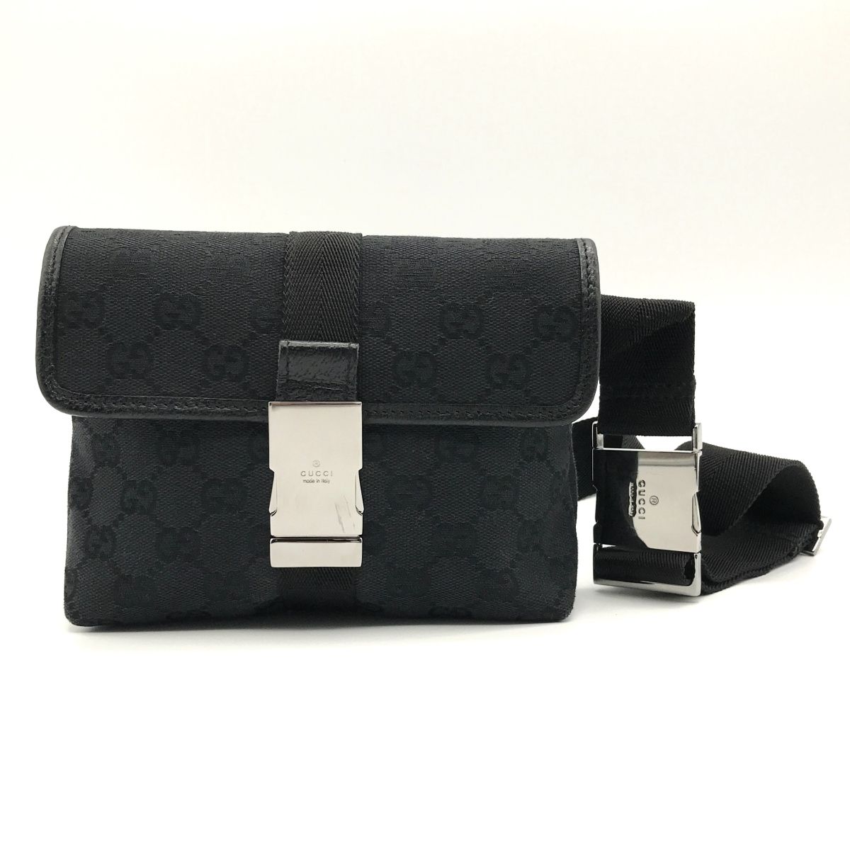GUCCI グッチ ウエストバッグ ボディバッグ ミニバッグ ブラック 黒 GG 