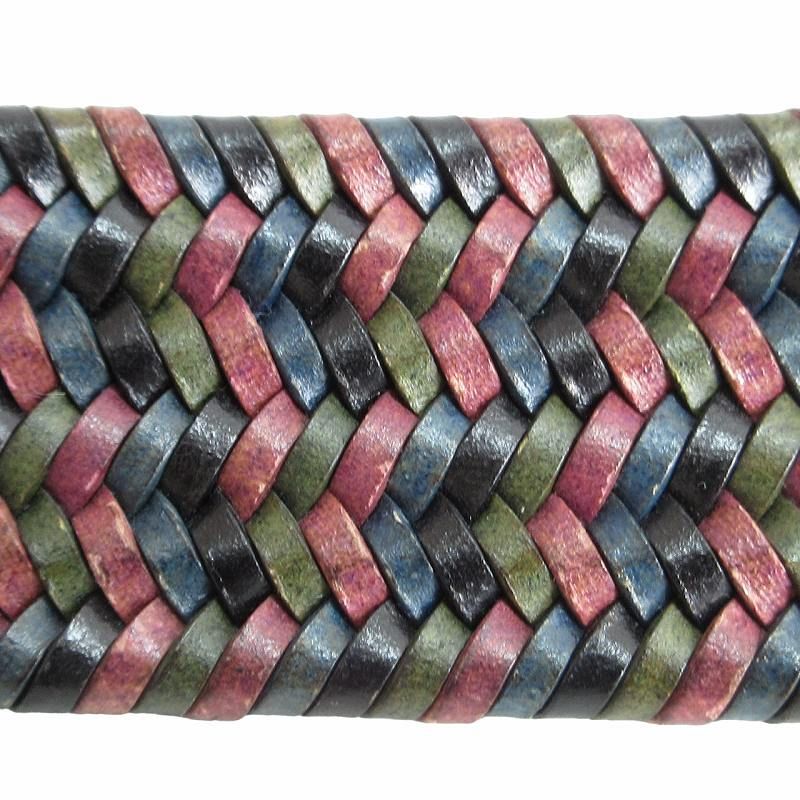 エトロ ETRO 編み込みベルト メッシュ ハトメ レザー イタリア製