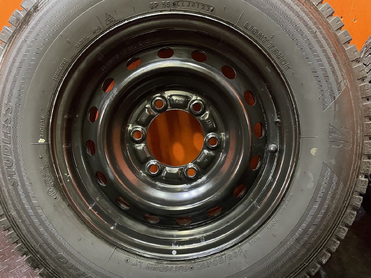 【BS BLIZZAK VL10 195/80R15 107/105N LT】スタッドレス【トヨタ ハイエース純正ホイール 15インチ 6J6HPCD139.7+35】2022 バリ溝(KTN465) BS BLIZZAK VL10 195/80R15 107/105N LT】スタッドレス【トヨタ