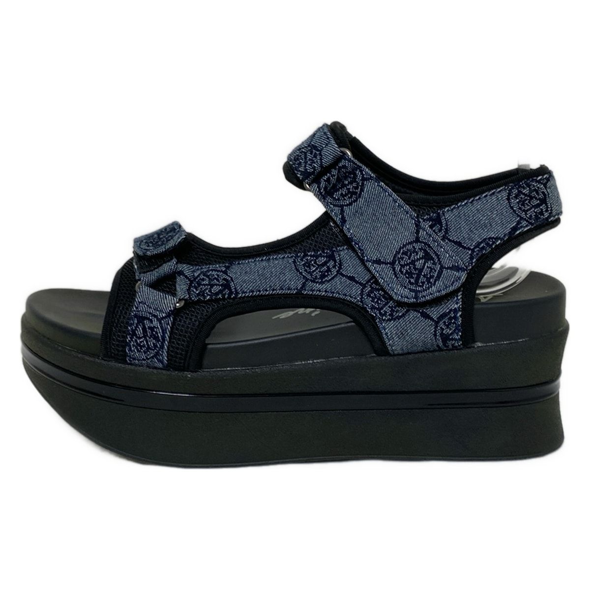 Anne Coquine アンコキーヌ サンダル L レディース - ネイビー×黒