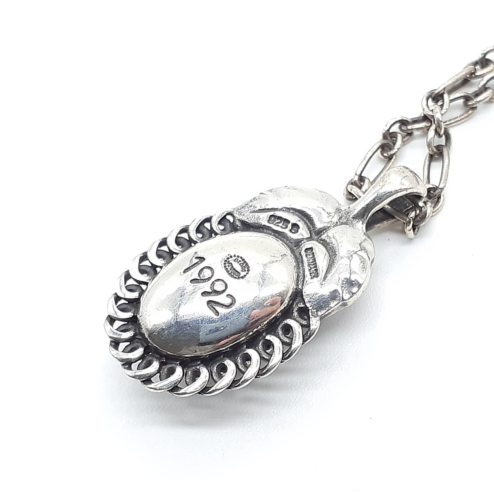 希少 ジョージジェンセン ラピスラズリ 925 シルバー ネックレス 1992