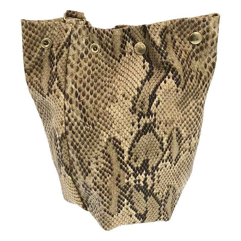 JUN MIKAMI / ジュンミカミ | パイソン柄 PVC 巾着 ハンドバッグ  