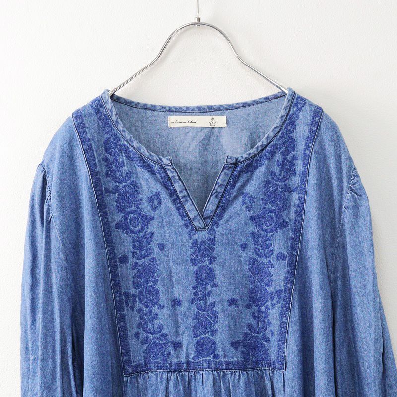 AS KNOW AS オオラカプルオーバーチュニック 大きいサイズ 19新品タグ 大きいサイズ アズノウアズ オオラカ AS KNOW AS olaca 刺繍