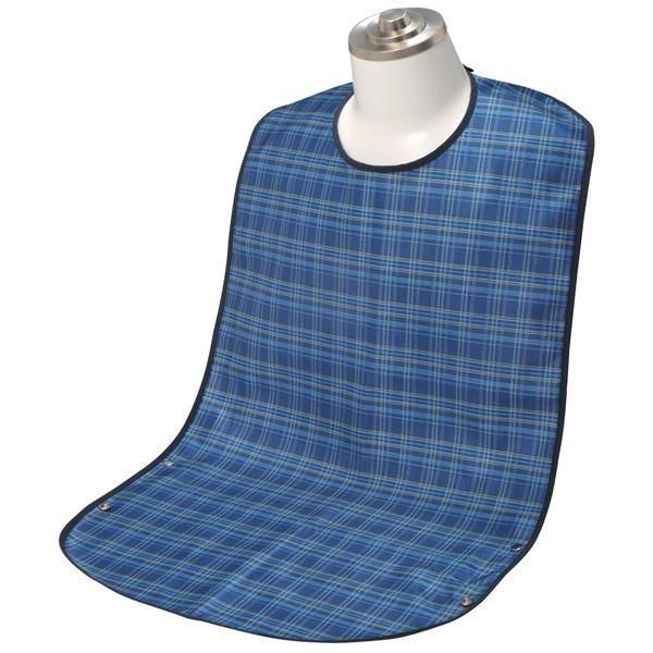 (まとめ)竹虎 食事用エプロン ソフラピレンエプロン チェック2WAYタイプ ブルー 2809 102280〔×5セット〕