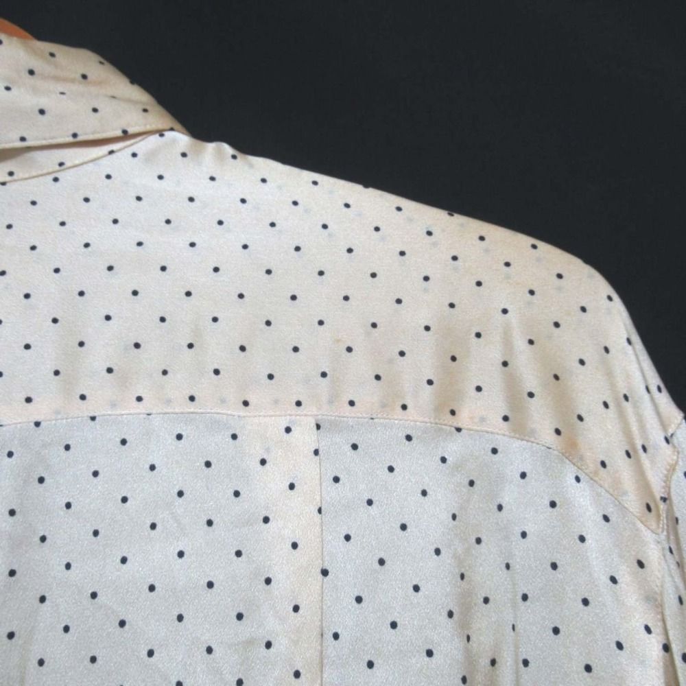 CHANEL シャネル ヴィンテージ ドット柄 シルク100% ココマーク金