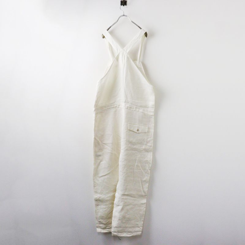 美品 ラボレイトリー Laboratory リネンツイルサロペット F/オフ