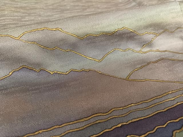 平和屋着物○染色家 岸上純平 訪問着 遠山重ね風景文 暈し