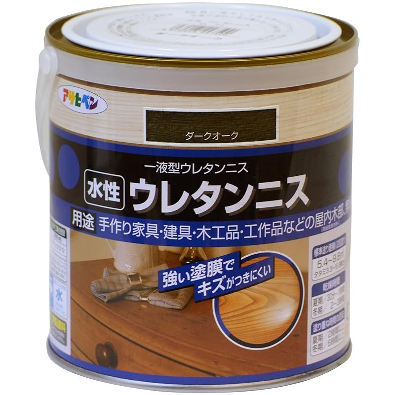 アサヒペン 水性ウレタンニス 0.7L ダークオーク 1