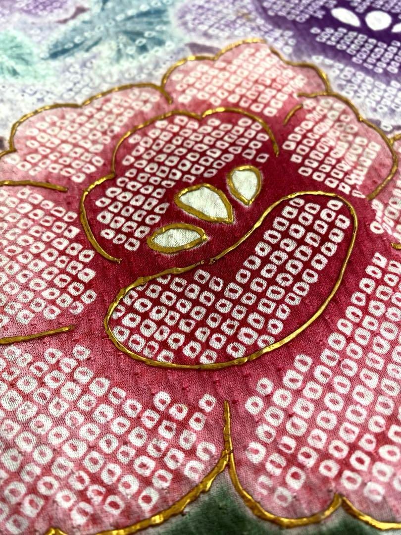 振袖 お買い得品 豪華 ふくれ織 染め絞り柄 身丈166cm 振袖 豪華