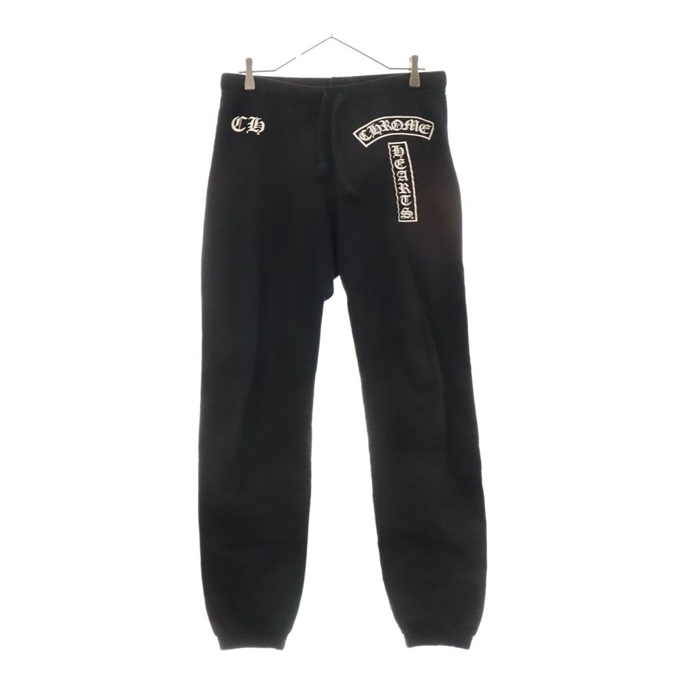 CHROME HEARTS (クロムハーツ) CHロゴ ホースシュープリントスウェットパンツ ブラック