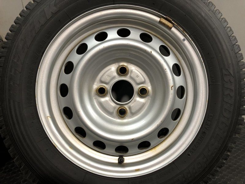 【BS BLIZZAK VL1 155/80R14】スタッドレス【トヨタ サクシード/プロボックス 純正ホイール 14インチ 5J4HPCD100】バリ溝　(MTB839)クレジットカード QRコード決済可能 BS BLIZZAK VL1 155/80R14】スタッドレス【トヨタ サクシード/プロ