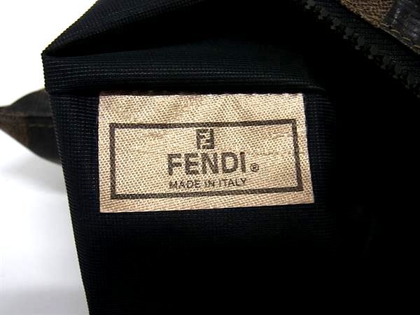 t*c様 FENDI フェンディ　ペカン柄ブロックチェック　PVC×レザー　ポー FENDI】【ヴィンテージ】フェンディ『ペカン柄 ブロックチェック