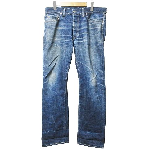 USA製 RRL ダブルアールエル ボタンフライ デニムパンツ 緑耳