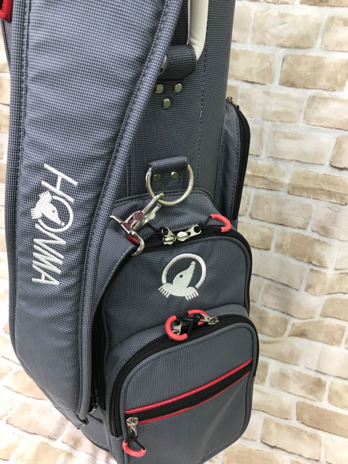 ☆中古美品☆FJ キャディバッグ ネイビー FootJoy FOOTJOY フットジョイ 日本正規品 FJ マルチポケット