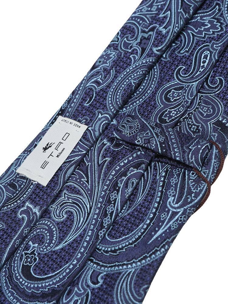 ETRO (エトロ) シルク100％ フラワー＆ペイズリー柄 ネクタイ ETRO