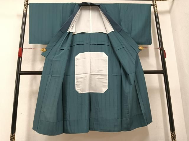 平和屋着物○男性 本場大島紬 アンサンブル 長襦袢(無双仕立て)セット