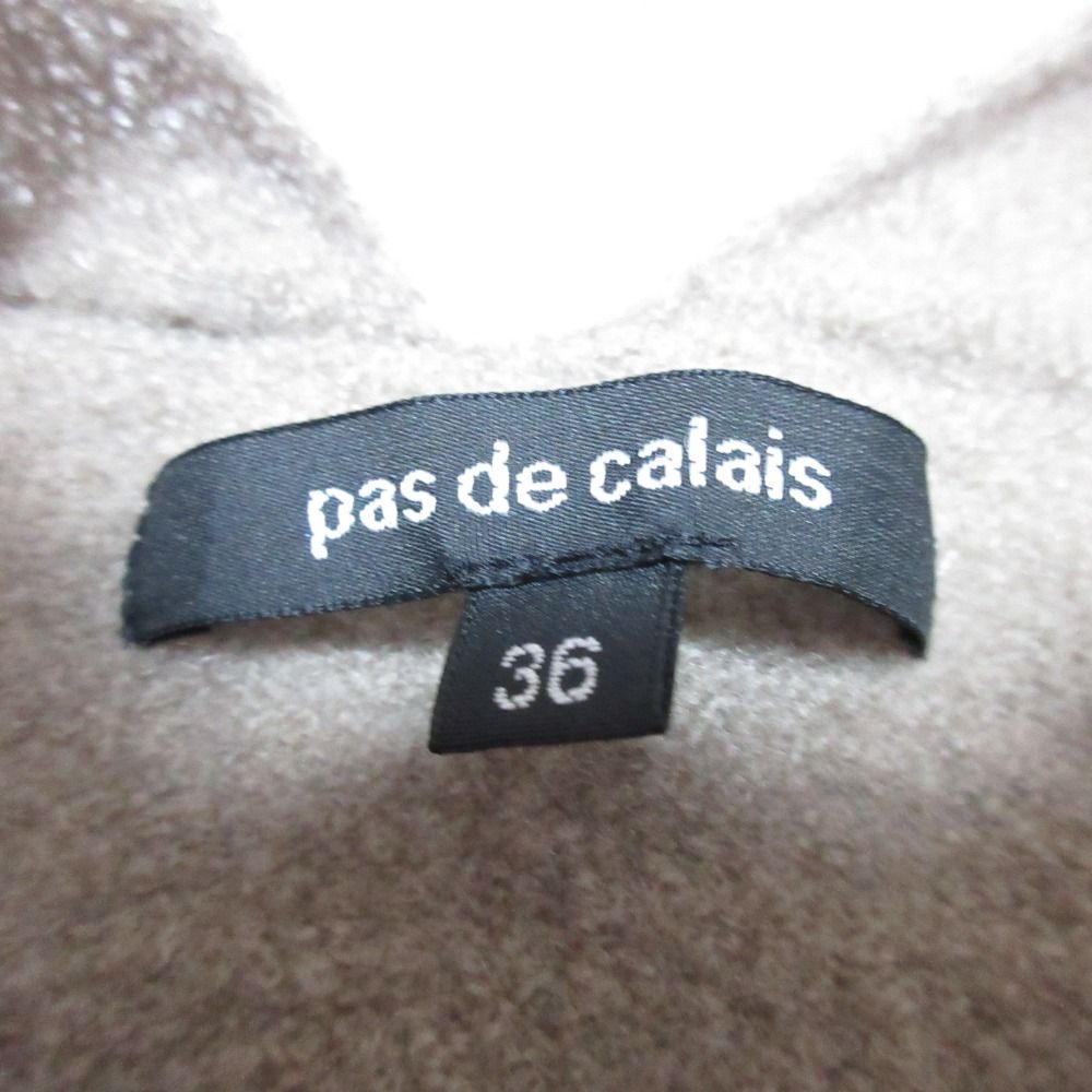 美品 23AW pas de calais パドカレ ソフトウールブークレー ラウンドヘム Vネックプルオーバー セーター 36 ブラック レディース 古着 中古 pas de calais - 美品 23AW pas de calais パドカレ ソフト
