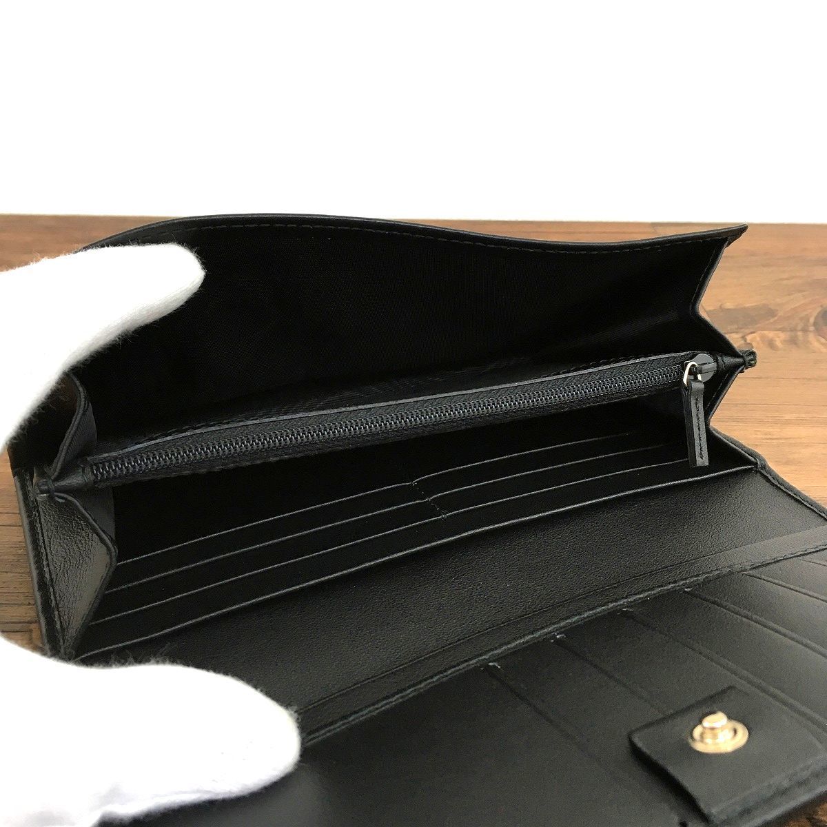 激安格安割引情報満載 長財布 ダブルファスナー スマホケース 財布 大容量 モノクロ 白黒 新品