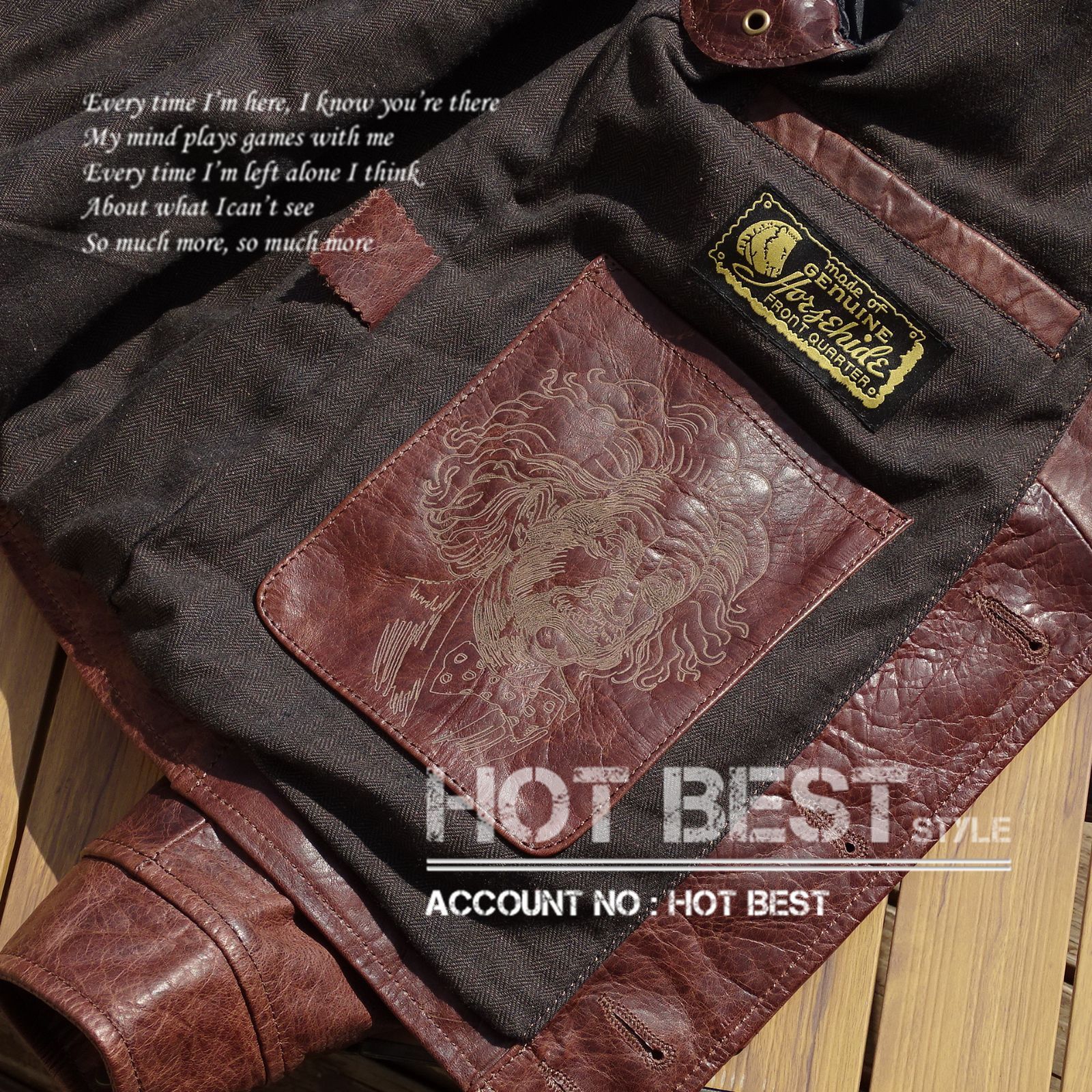 0.9mm ホースハイド 復刻30's A-1タイプ アインシュタイン 柔らかめ 革