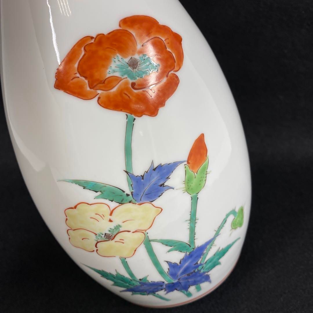 人間国宝 故十四代 酒井田柿右衛門 濁手本人作花瓶 高さ28.5㎝ - メルカリ