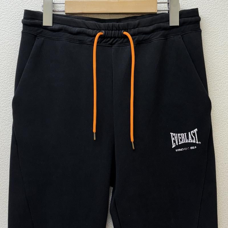 WIND AND SEA ウィンダンシー その他ボトムス EVERLAST エバーラスト コラボ WDS-EVR-05 ロゴ ナイロン ジョガー パンツ 黒 ブラック