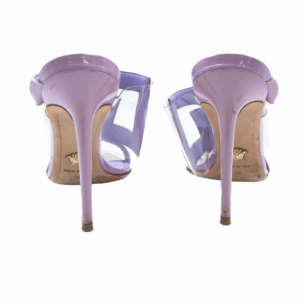 VERSACE ヴェルサーチ サンダル エナメル クリア メデューサ グルカ