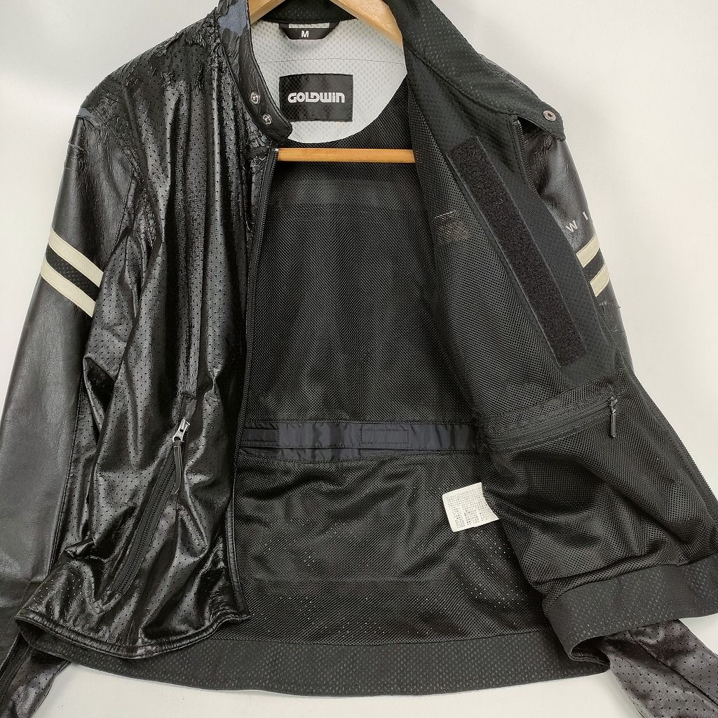 GOLDWIN ライダースジャケット シンセティックパンチレザー M