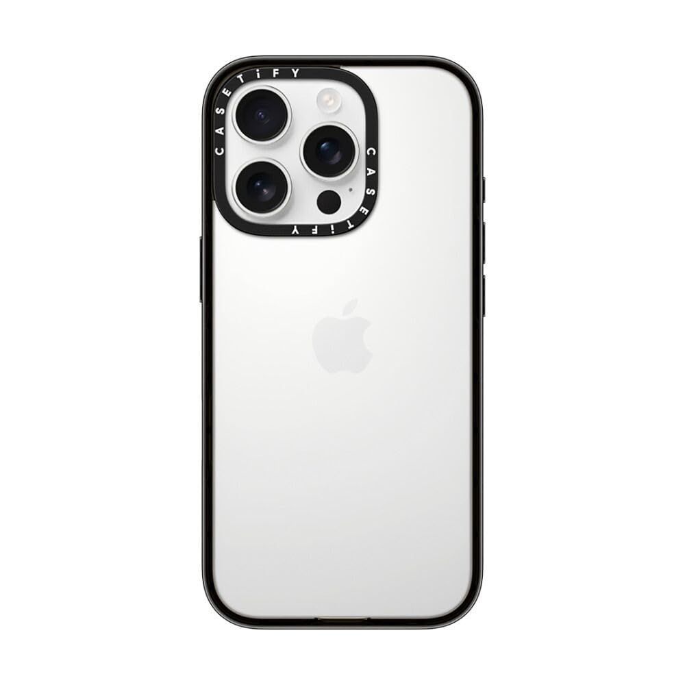 商品 CASETiFY コンパクト iPhone 16 Pro ケース 軽量 | 1.2mからの落下テストをクリア MIL規格2倍相当 | ワイヤレス充電に対応 - クリア ブラック