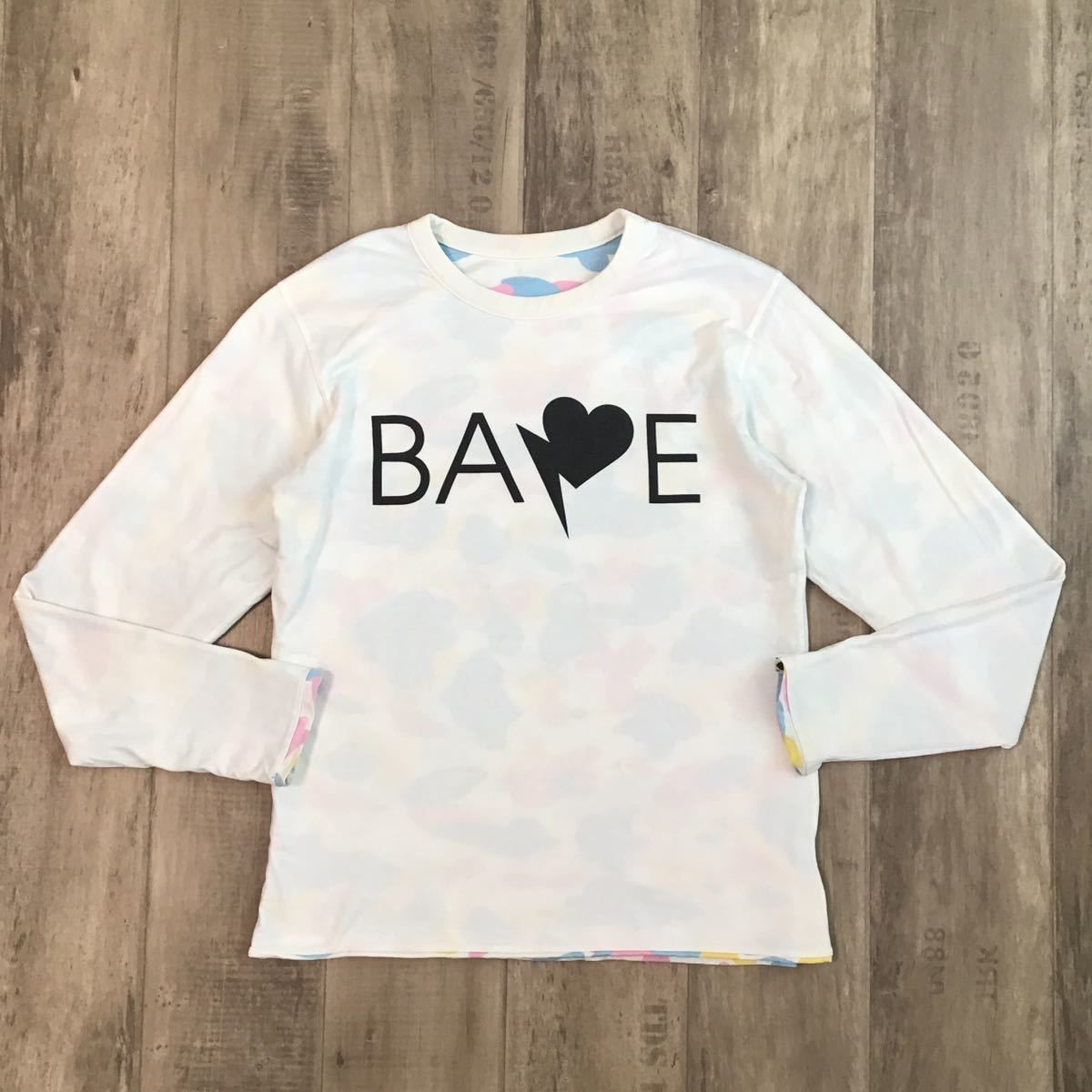 ABATHINGAPE マルチカモ　リバーシブルカットソー　エイプＭサイズ ☆リバーシブル☆ マルチカモ Tシャツ Sサイズ a bathing ape
