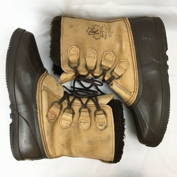 SOREL/ソレル　size26.0-26.5-27.0程度　Vintage カナダ製　スノーブーツ　ライナー付き　ブラウン/茶/BROWN〉管No.WM4 SOREL/ソレル size26.0-26.5-27.0程度 Vintage カナダ製 スノーブーツ