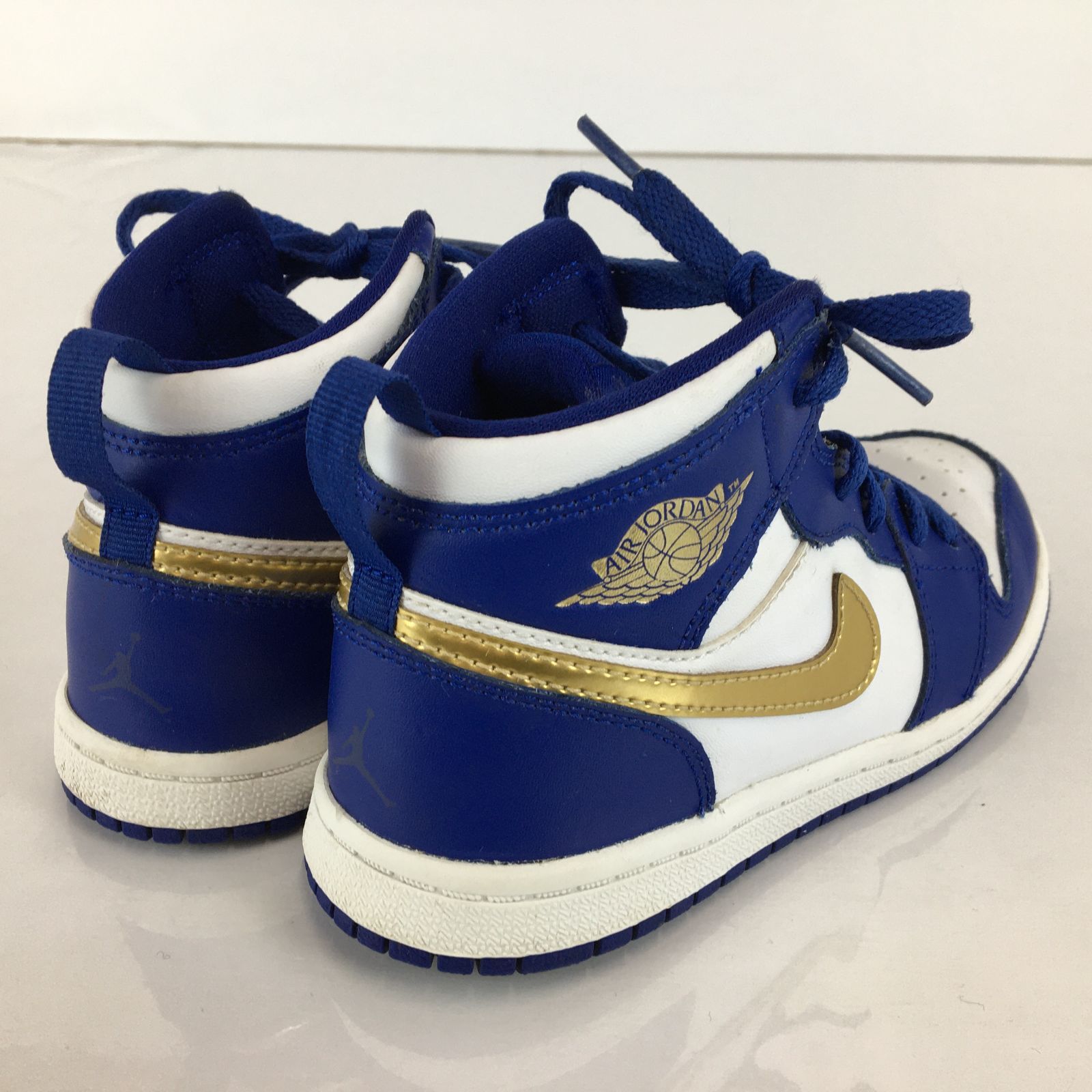 NIKE ナイキ ジョーダン1 キッズ ベビー Jordan 1 Retro High Blue/Gold 705304-406 Size 10C 16cm 00566hi◇138