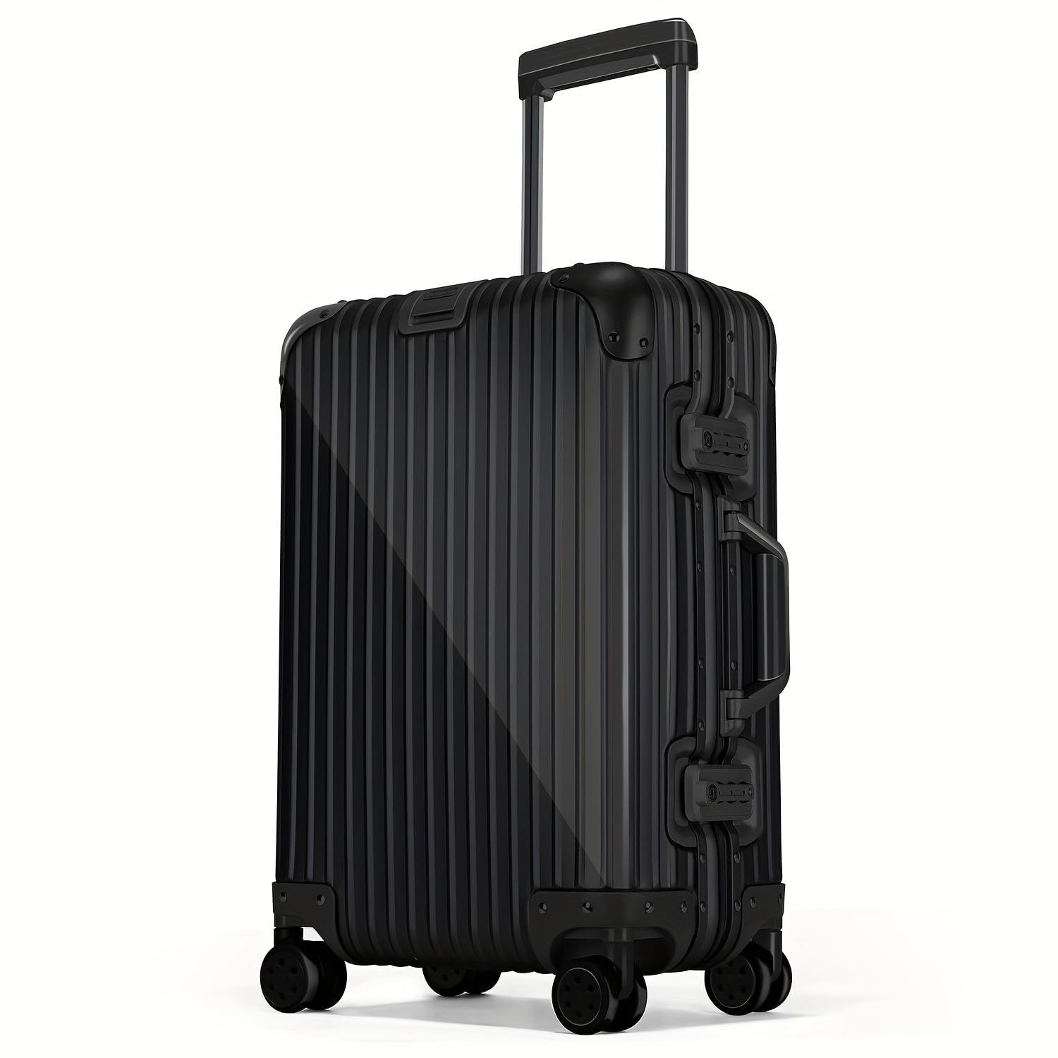 商品 旅行 ビジネス 修学用 出張 ダブルキャスター 静音 TSAロック Black 耐衝撃 軽量 大型 XLサイズ キャリーバッグ 機内持ち込み キャリーケース 100L オールアルミ合金 スーツケース Airmood