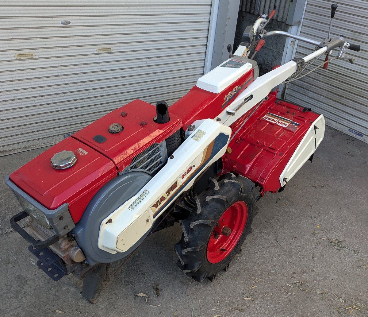 鹿児島発 ヤンマー7.5馬力セル始動 ディーゼル耕うん機YA75 タイヤ良好